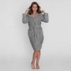 Szlafrok Wellsoft z kapturem Unisex rozmiar S/M kolor - Szary